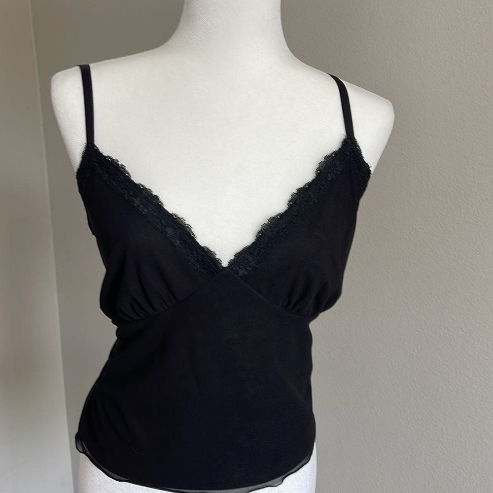 Wild Fable Black Lace Trim Cami Top Size XXL